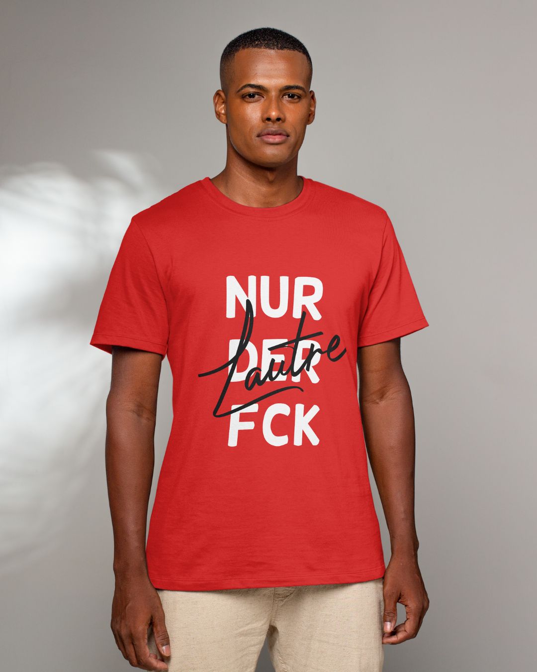 Nur der FCK - Lautre - Jack & Jones - T-Shirt - 100 % ringgesponnene, gekämmte Bio-Baumwolle (Lipstick Red)